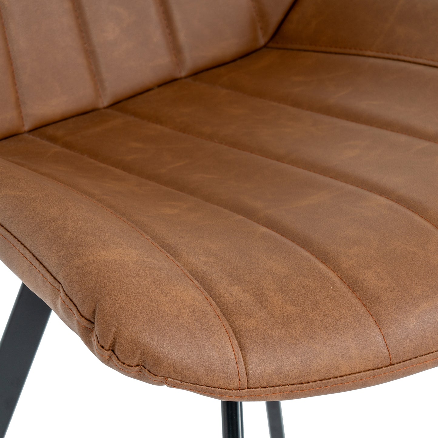Luxury Malmo Tan Swivel Dining Chair In Brown Fabric