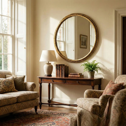 Luxury Orel 86cm x 82cm Large Dimpled Texture Organic Wall Mirror in Gold