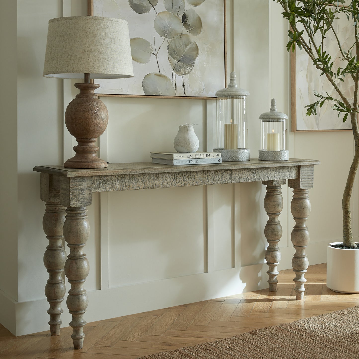 Luxury Rutland Brown Wood Console Table