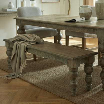 Luxury Rutland Brown Wood Rectangular Dining Bench