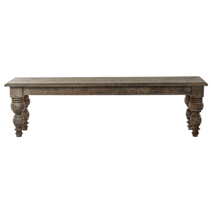 Luxury Rutland Brown Wood Rectangular Dining Bench