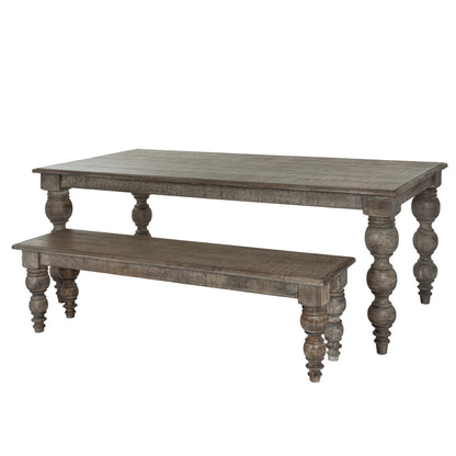 Luxury Rutland Brown Wood Rectangular Dining Bench