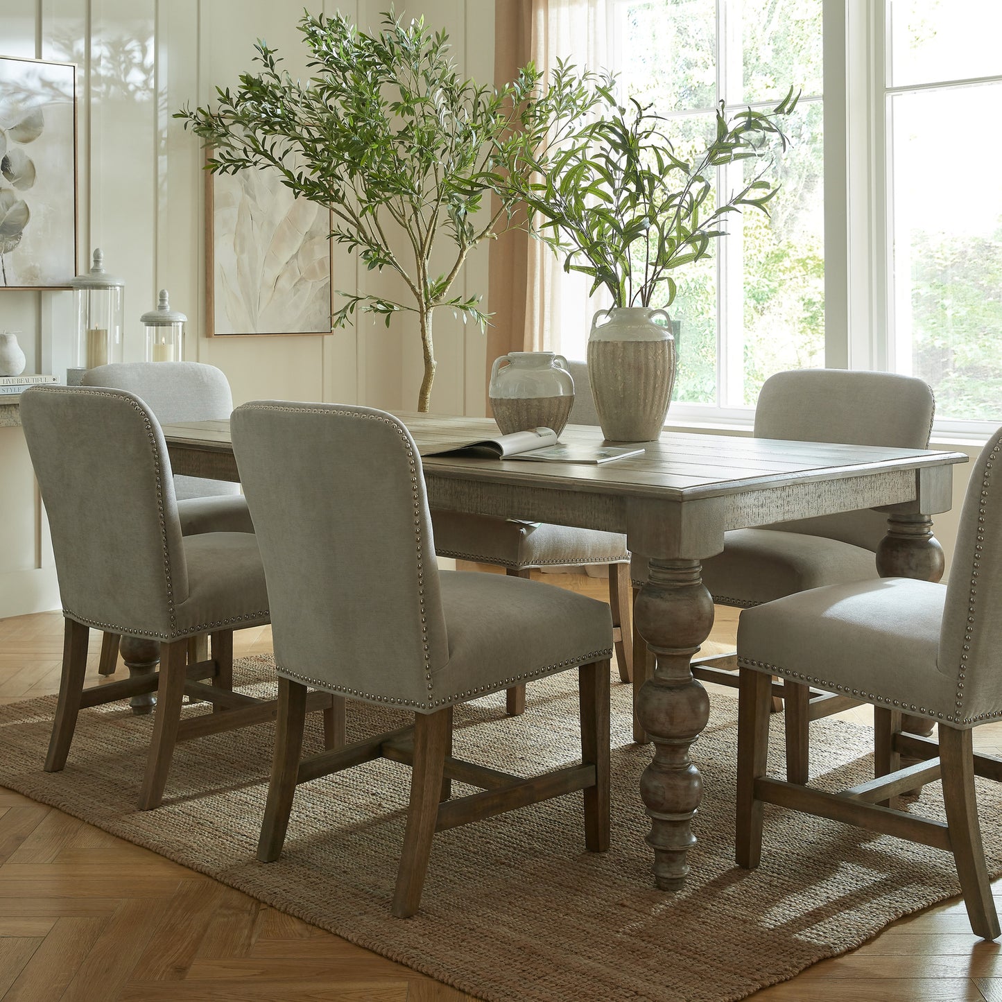 Luxury Rutland Brown Wood Rectangular Dining table