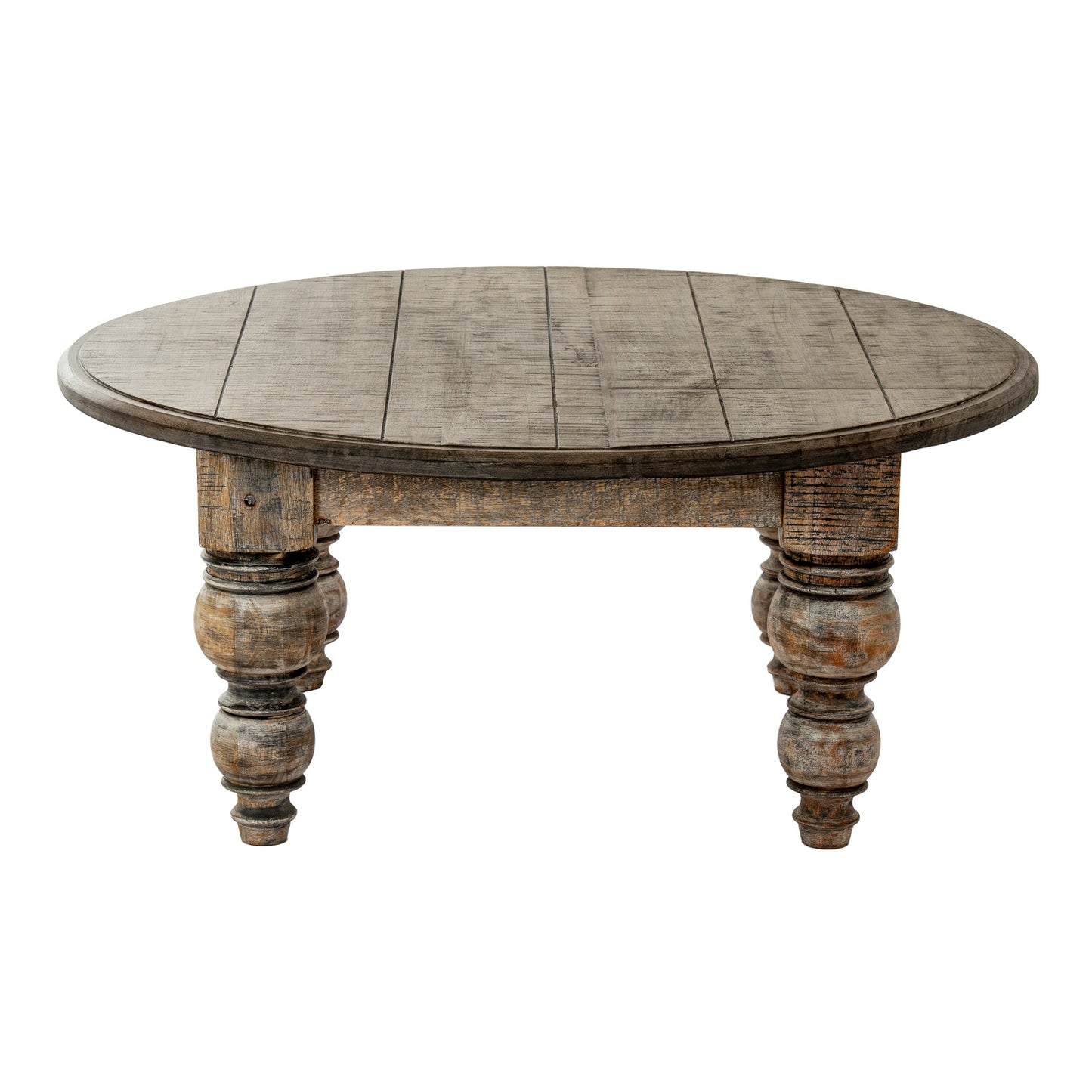Luxury Rutland Brown Wood Round Coffee Table