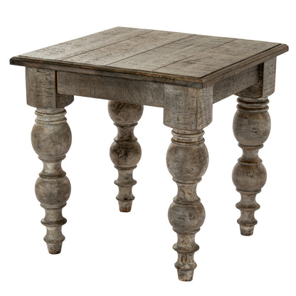 Luxury Rutland Brown Wood Side Lamp Table