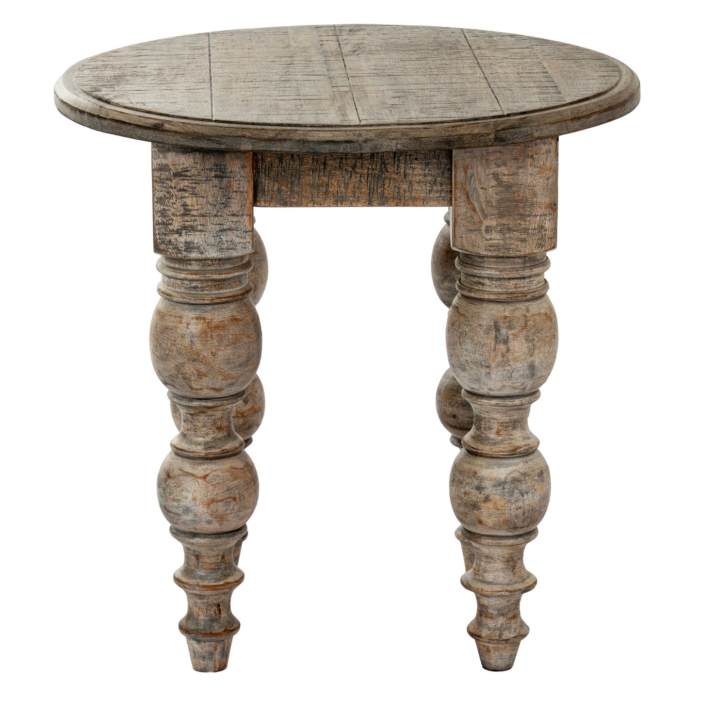 Luxury Rutland Brown wood Round Side Lamp Table