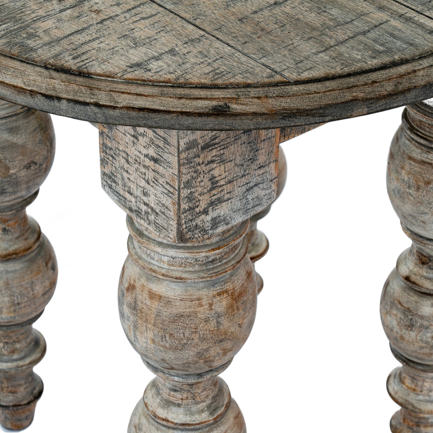 Luxury Rutland Brown wood Round Side Lamp Table