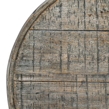 Luxury Rutland Brown wood Round Side Lamp Table