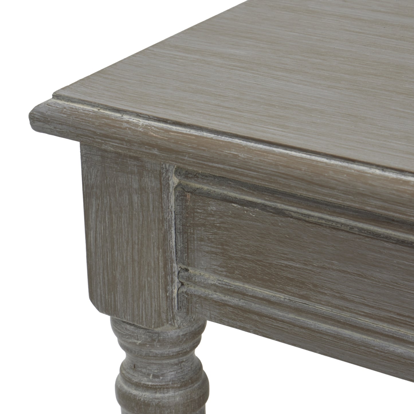 Luxury Serene Rattan Grey Wood Large Console Table