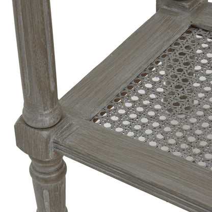 Luxury Serene Rattan Grey Wood Console Table