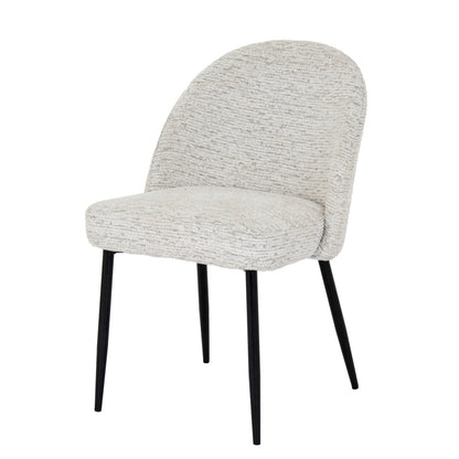 Luxury Sorelle Dining Chair In White Fabric