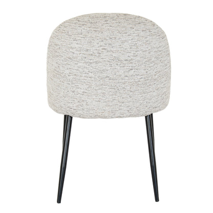 Luxury Sorelle Dining Chair In White Fabric