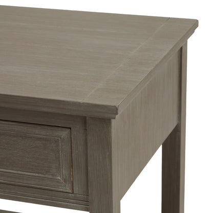Luxury Serene One Drawer Grey Wood Side Lamp Table