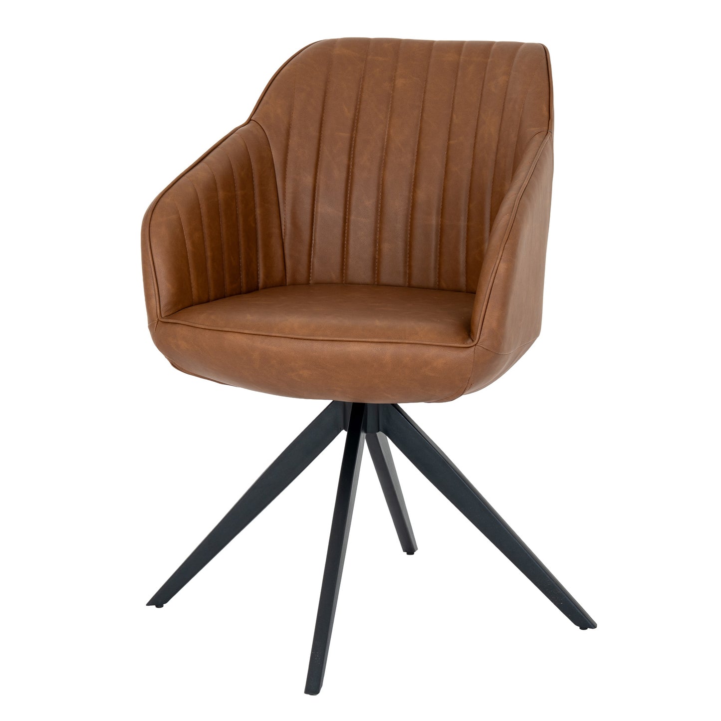 Luxury Uppsala Tan Dining Chair In Brown Fabric
