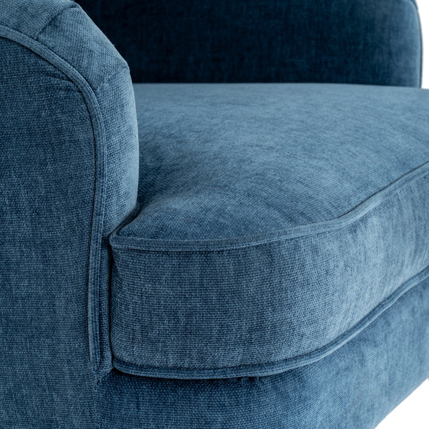 Luxury Vellis Wingback Armchair In Blue Fabric