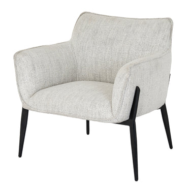 Luxury Zephra Armchair In White Fabric