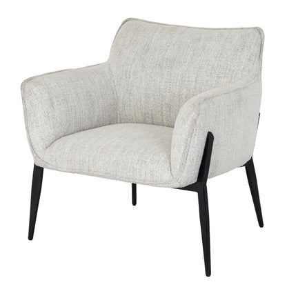 Luxury Zephra Armchair In White Fabric