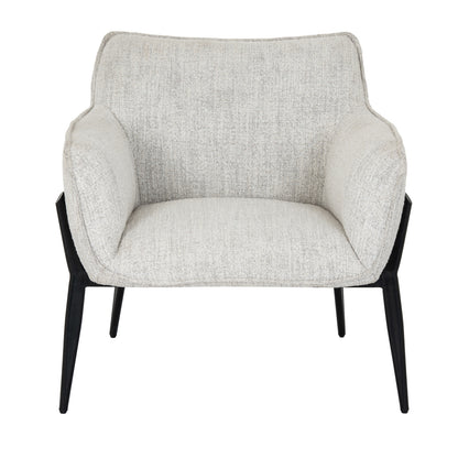 Luxury Zephra Armchair In White Fabric