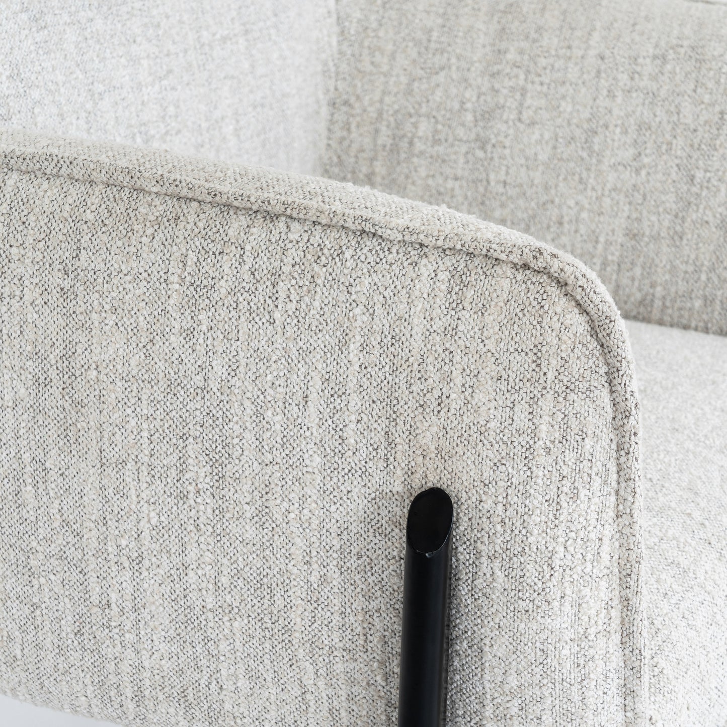 Luxury Zephra Armchair In White Fabric