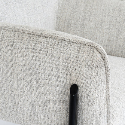 Luxury Zephra Armchair In White Fabric