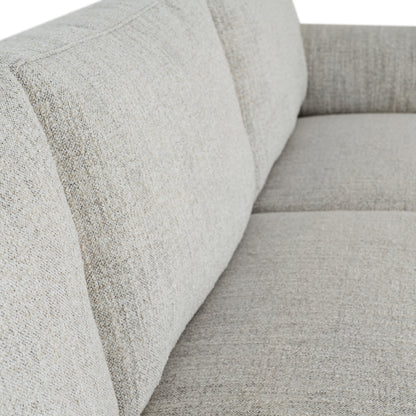 Luxury Zephra Three Seater Sofa With Footstool In White Fabric