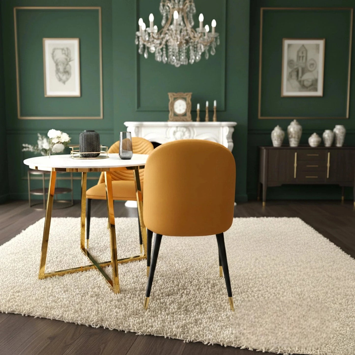 Luxury Arne Tan Leather Dining Chair With Faux Leather And Scandinavian Black Legs