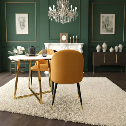 Luxury Arne Tan Leather Dining Chair With Faux Leather And Scandinavian Black Legs