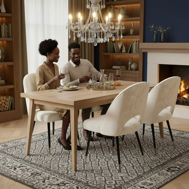 Luxury Bjorn Beige Velvet Dining Chairs With Gold Tip Legs And Scandinavian Modern