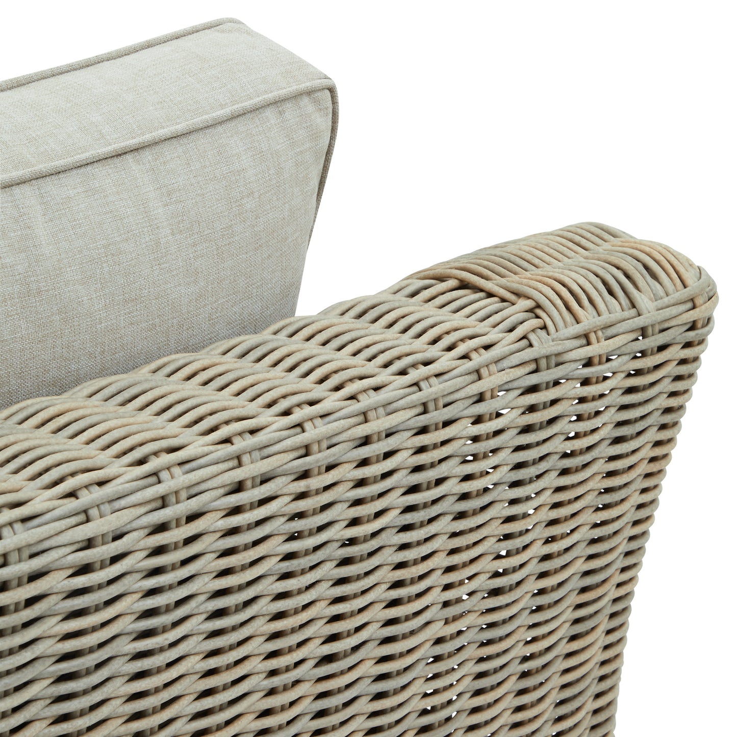 Luxury Capri Beige Metal Frame Outdoor Armchair