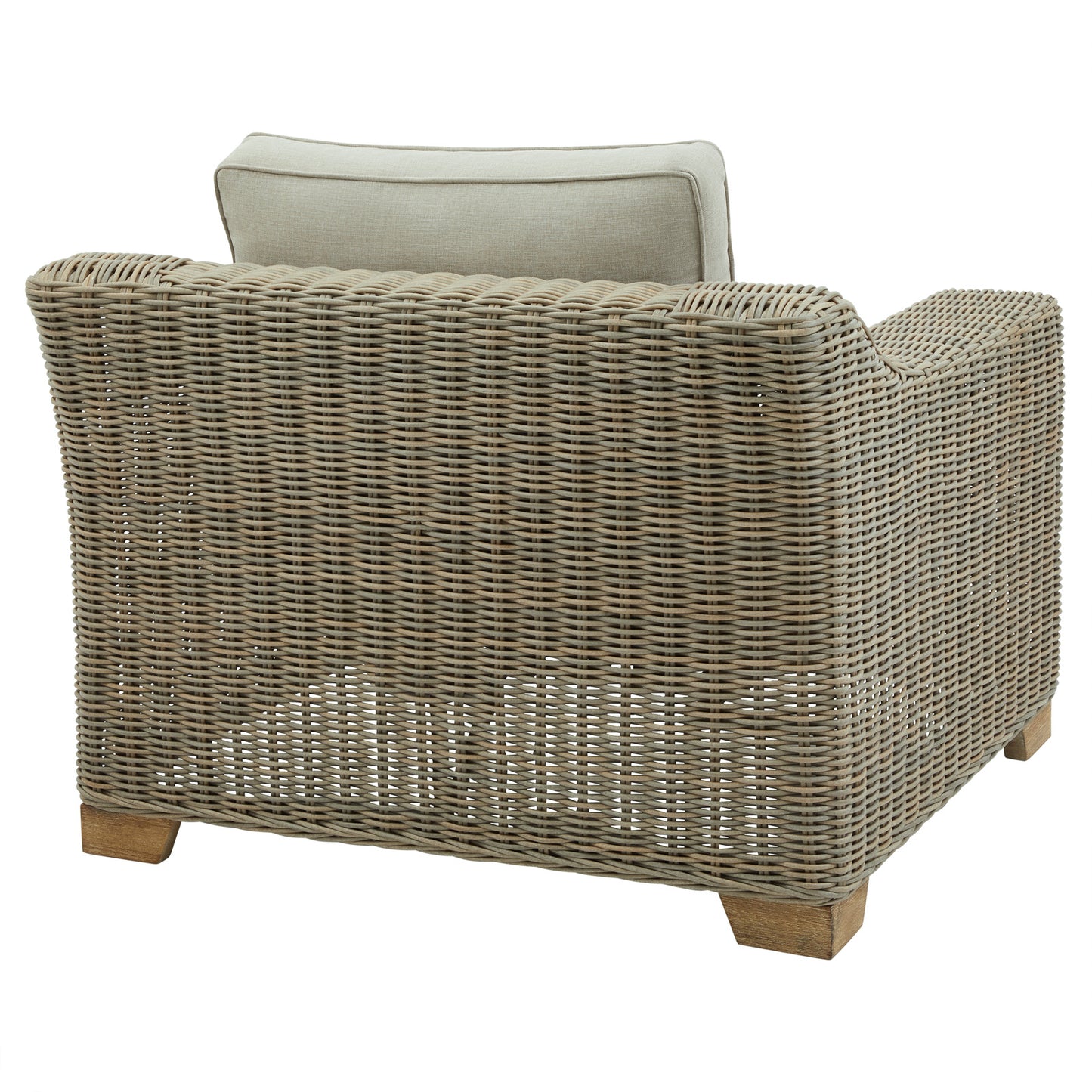 Luxury Capri Beige Metal Frame Outdoor Armchair