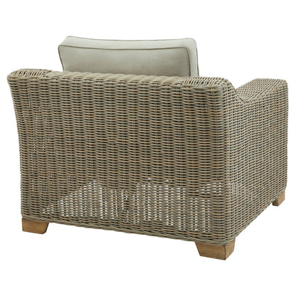 Luxury Capri Beige Metal Frame Outdoor Armchair