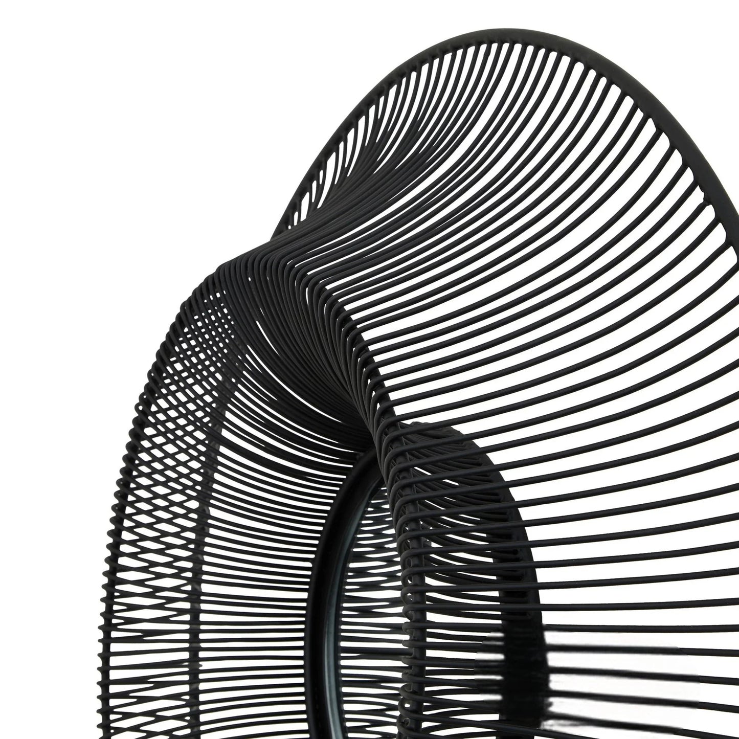 Luxury Chico 61cm Modern Black Wire Industrial Wall Mirror