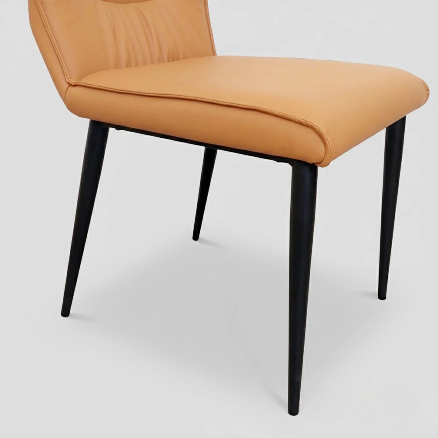 Luxury Folke Leather Dining Chair With Faux Leather And Scandinavian Legs
