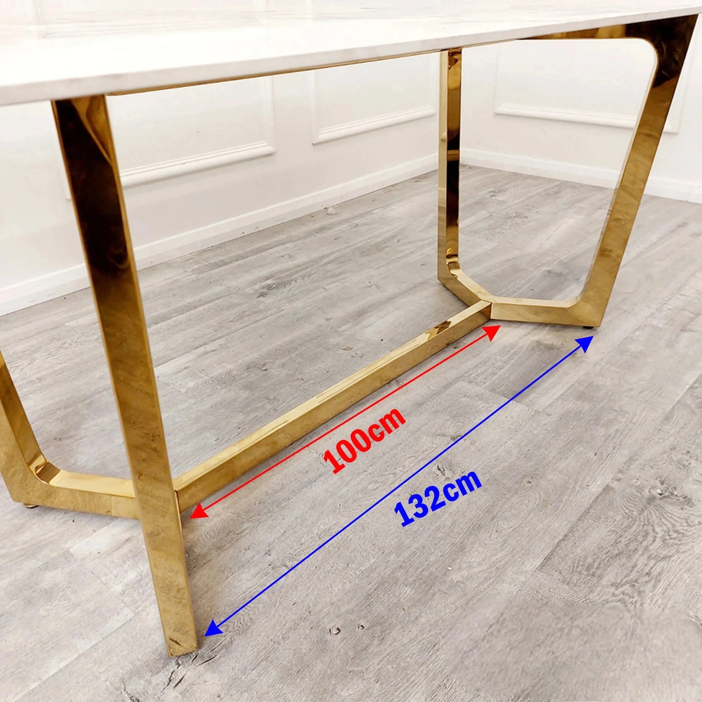 Luxury Loki 1.8m Rectangular Gold Dining Set Cream Sintered Stone Table With Olivia Velvet Chairs