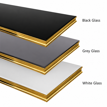 Luxury Lorens Gold Lamp Table With 60x60cm White Sintered Stone Top