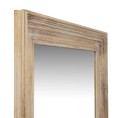 Luxury Lumi 120cm x 76cm Small Washed Wood Stepped Frame Wall Mirror
