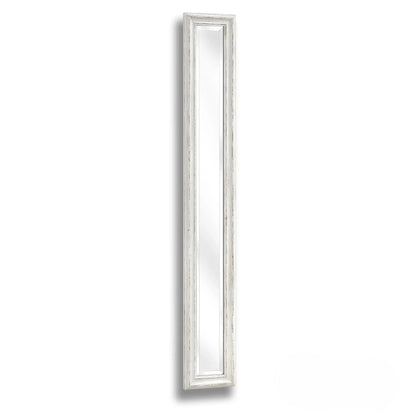 Luxury Lumi 135cm x 19cm Antique White Narrow Slim Wall Mirror