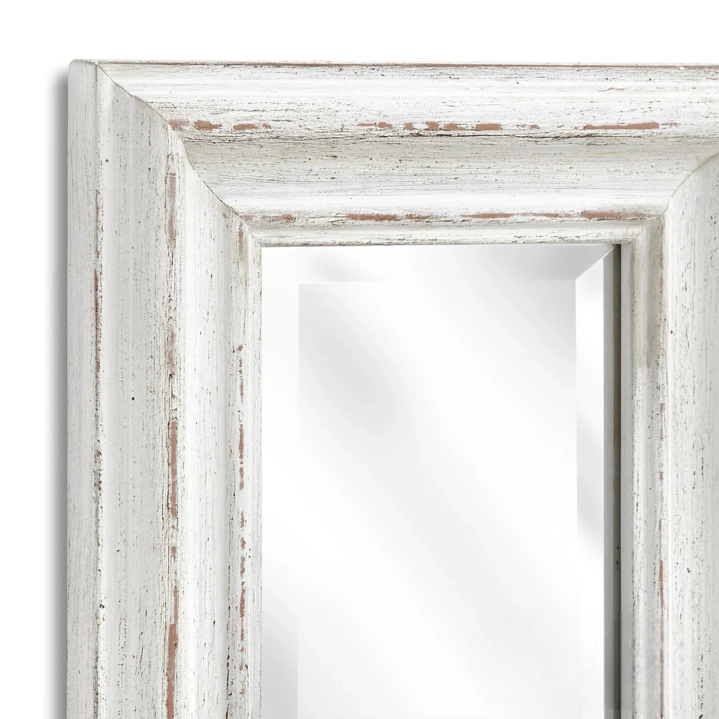 Luxury Lumi 135cm x 19cm Antique White Narrow Slim Wall Mirror