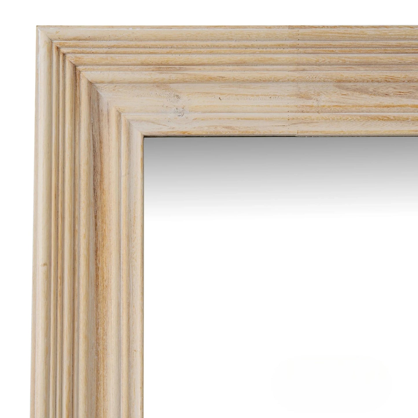 Luxury Lumi 180cm x 90cm Large Washed Wood Stepped Frame Wall Mirror