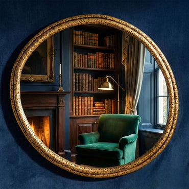 Luxury Orel 64cm x 60cm Small Dimpled Texture Organic Gold Wall Mirror