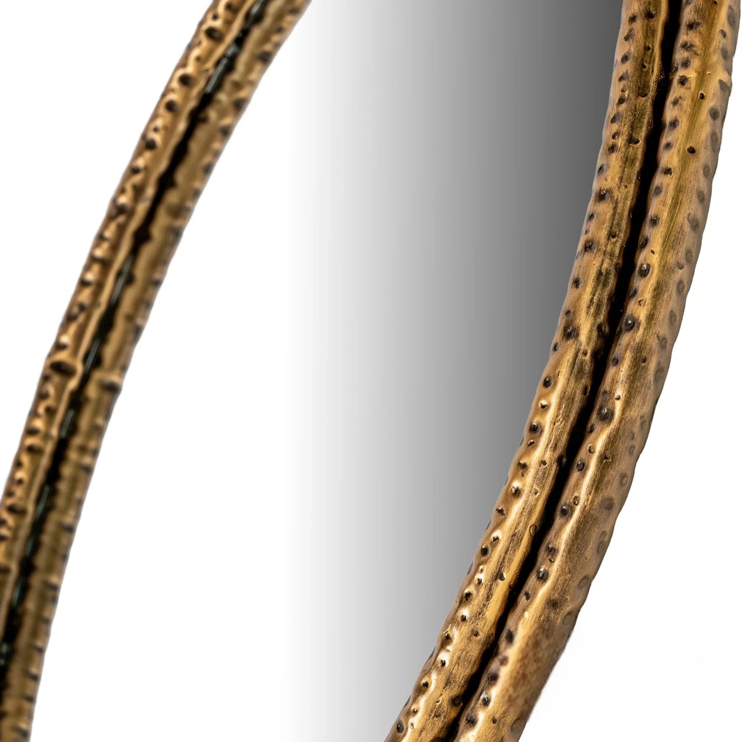 Luxury Orel 78cm x 73cm Medium Dimpled Texture Organic Gold Wall Mirror