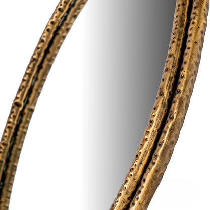 Luxury Orel 78cm x 73cm Medium Dimpled Texture Organic Gold Wall Mirror