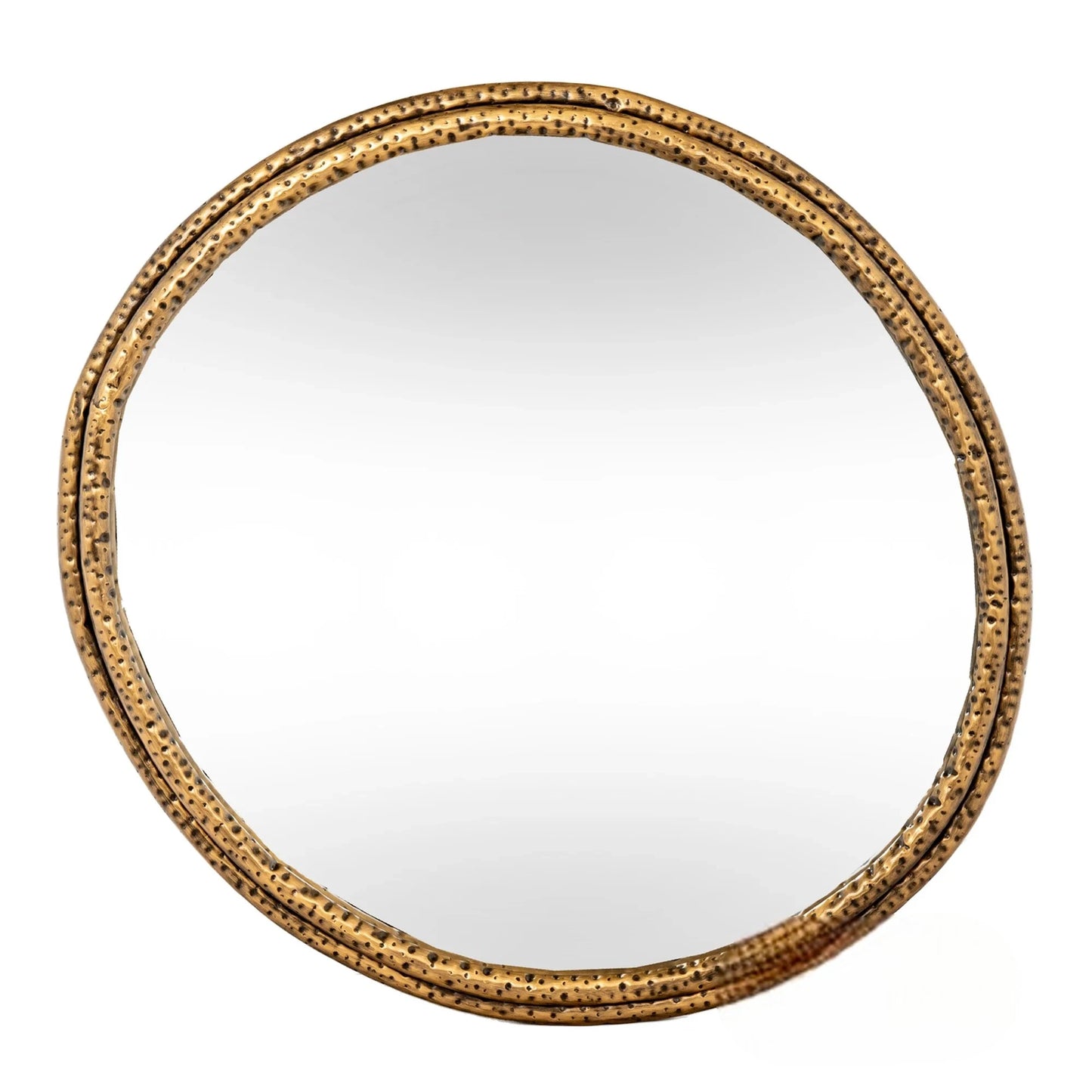 Luxury Orel 86cm x 82cm Large Dimpled Texture Organic Wall Mirror in Gold