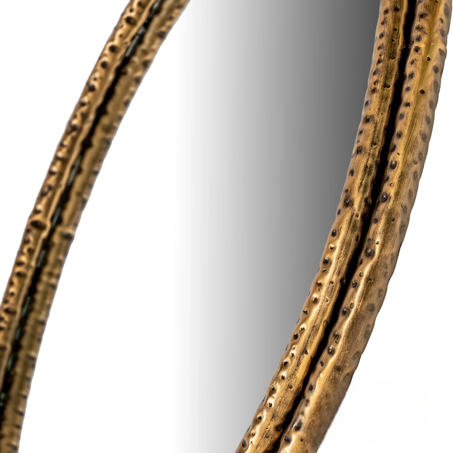 Luxury Orel 86cm x 82cm Large Dimpled Texture Organic Wall Mirror in Gold
