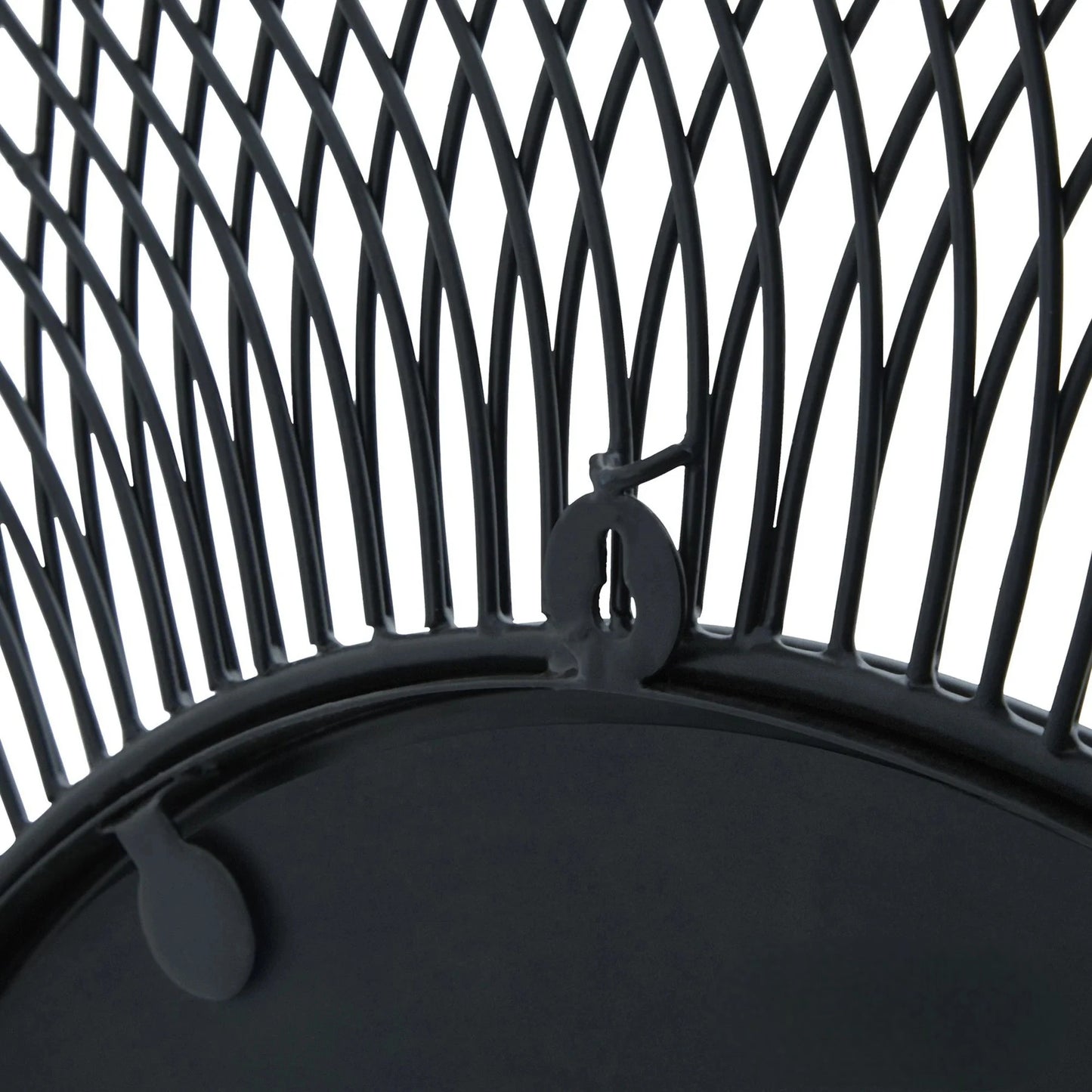 Luxury Rio 109cm Large Black Wire Industrial Wall Mirror