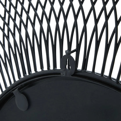 Luxury Rio 109cm Large Black Wire Industrial Wall Mirror