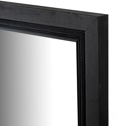 Luxury Torin 150cm Black Wood Large Window Wall Mirror