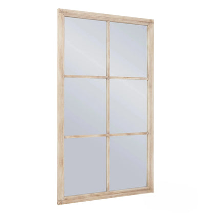 Luxury Torin 150cm Rustic Washed Wood Large Window Wall Mirror