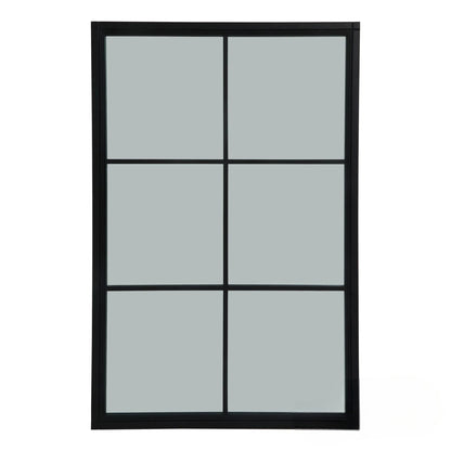 Luxury Torin 170cm Black Wood XL Window Wall Mirror