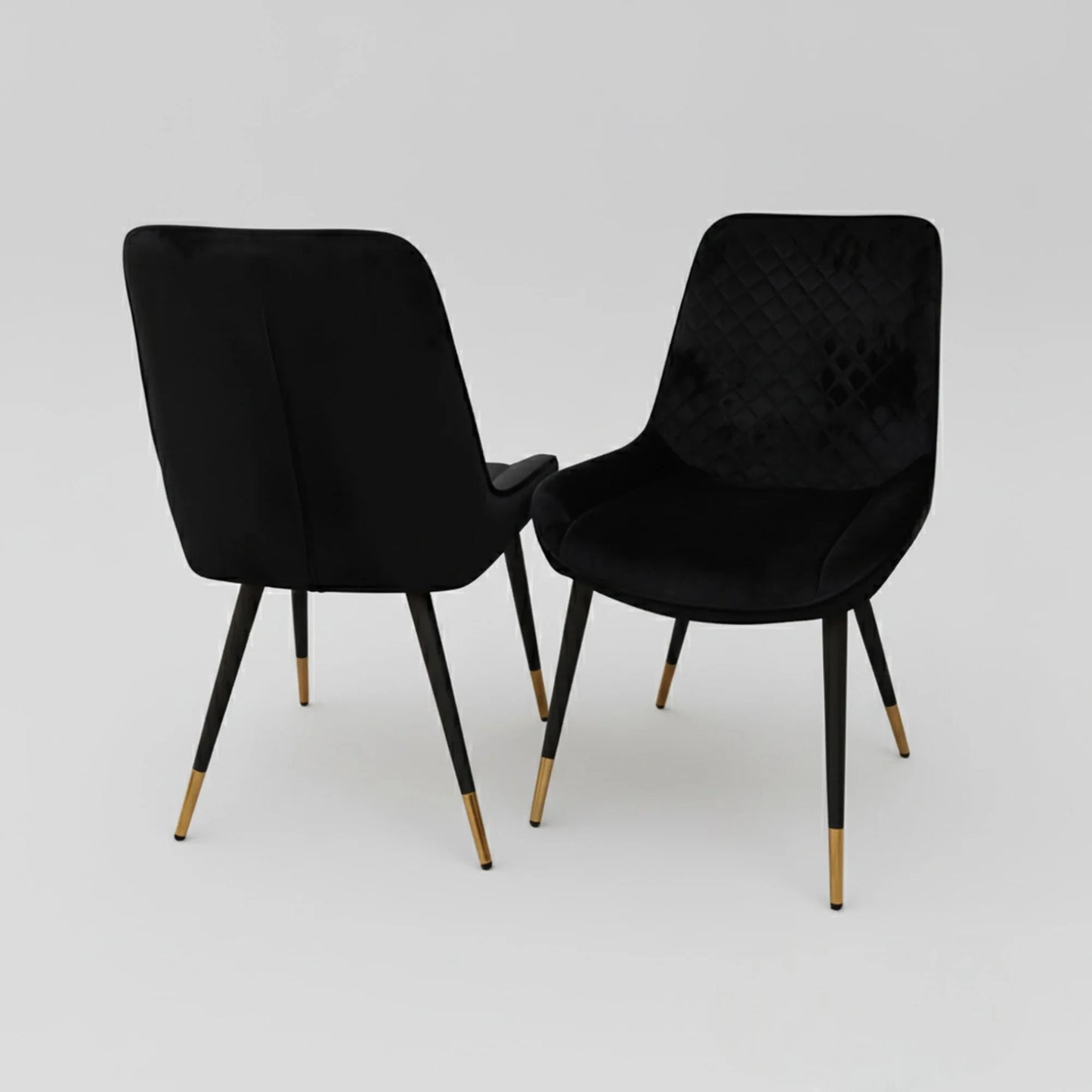 Luxury Valdemar 1.6m Black Sintered Stone Dining Set Chrome Pedestal Base With Lyder Velvet Chairs